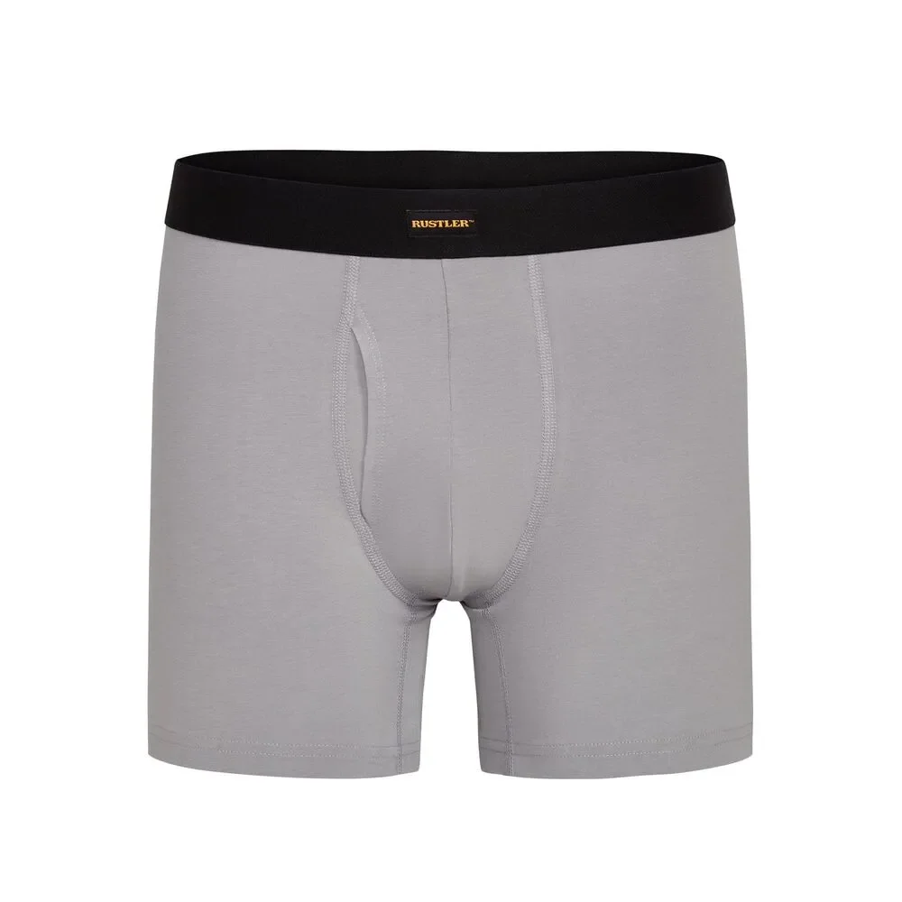 Wrangler 10-pack Comfort Cotton Rustler Boxer Briefs Men's L Blue Gray Charcoal